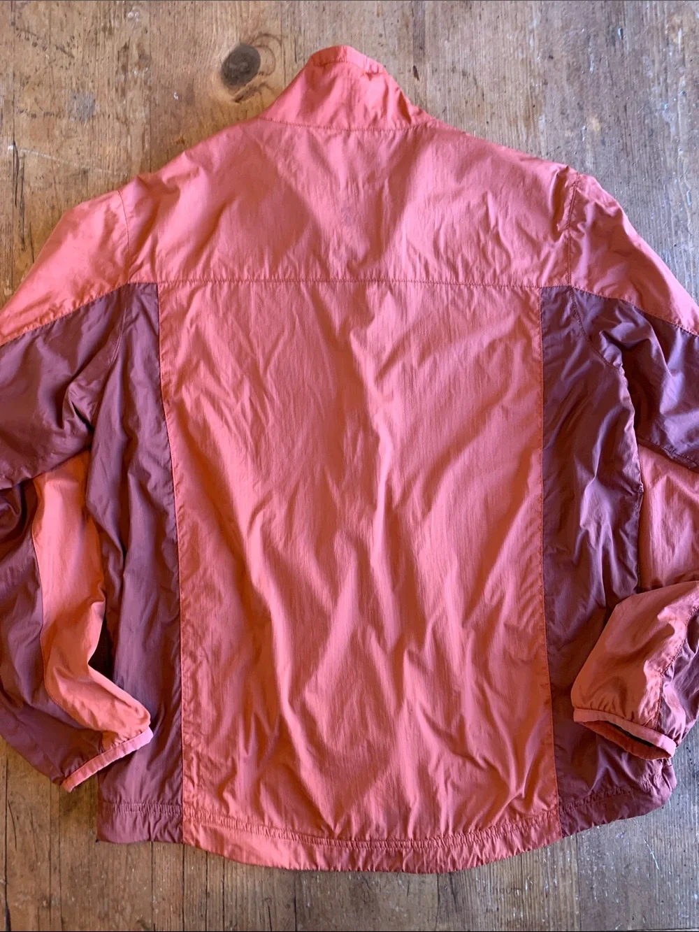 Alpine Men's Windbreaker Jacket in Rust with Dark Accent